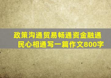 政策沟通贸易畅通资金融通民心相通写一篇作文800字