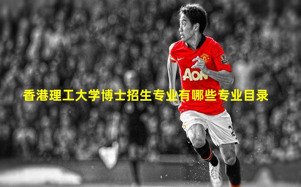 香港理工大学博士招生专业有哪些专业目录